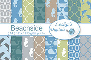Beach Days - Digital Paper Patterns