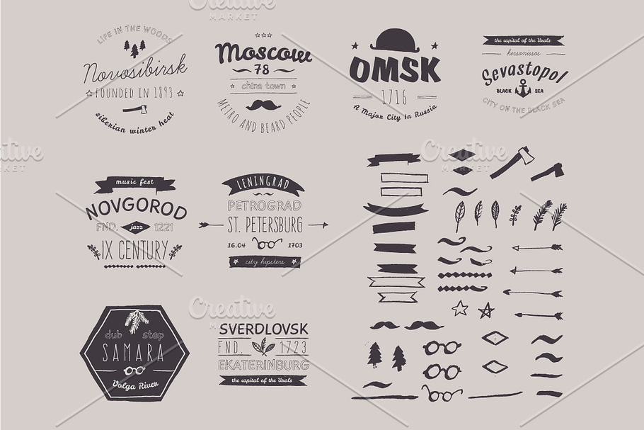 6 Hand Drawn Style Logos. in Graphics - product preview 8
