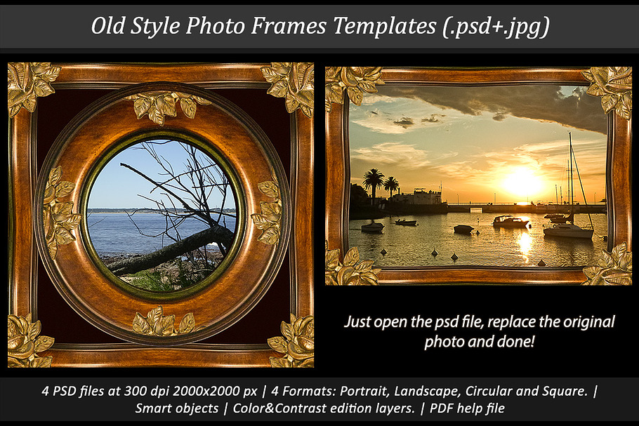 Old Style Photo Frames Templates