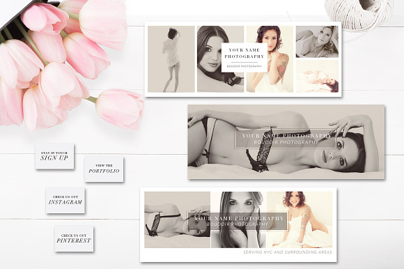 Boudoir Marketing Set in Magazine Templates - product preview 3