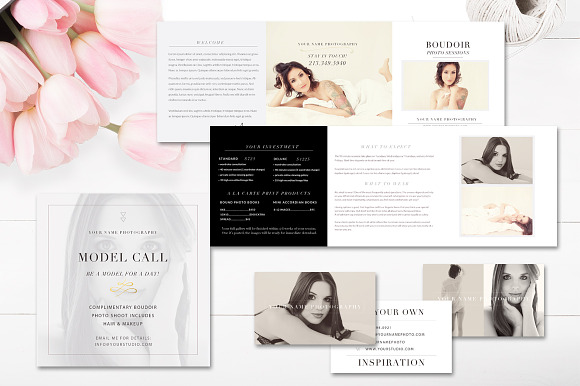 Boudoir Marketing Set in Magazine Templates - product preview 4