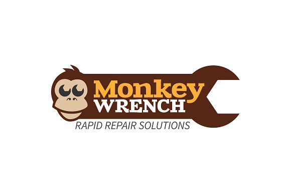 Monkey Wrench Logo in Logo Templates - product preview 1