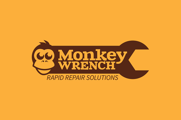 Monkey Wrench Logo in Logo Templates - product preview 2
