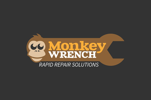 Monkey Wrench Logo in Logo Templates - product preview 3