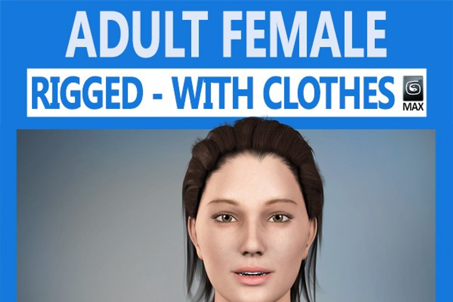 Rigged Adult Female Angie in People - product preview 8