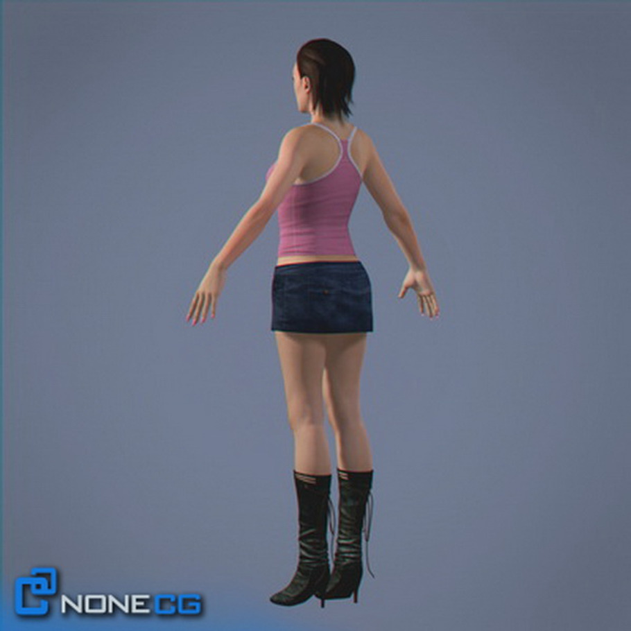 Rigged Adult Female Angie in People - product preview 10