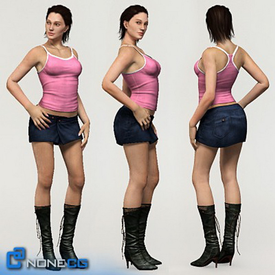 Rigged Adult Female Angie in People - product preview 28