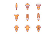 Light bulb icons 