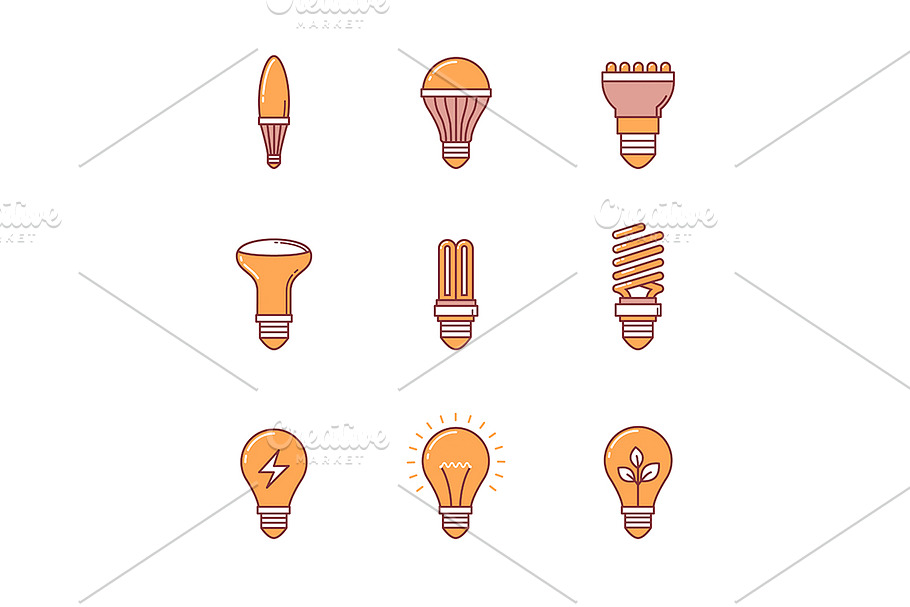 Light bulb icons 