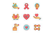 Support and care icons