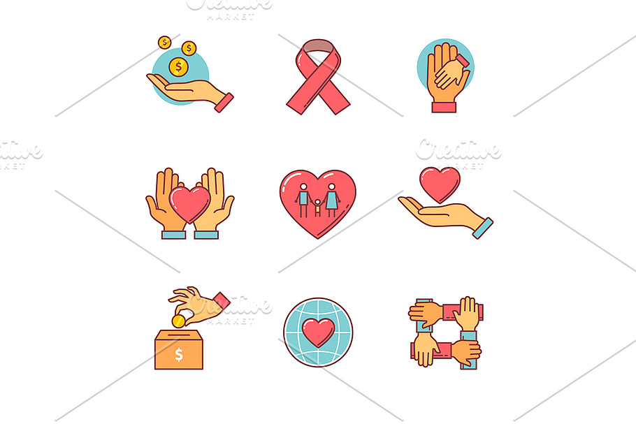 Support and care icons in Graphics - product preview 8