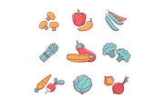Vegetable icons 