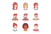 Human faces icons