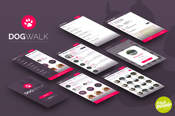 DogWalk - App Design in App Templates - product preview 1