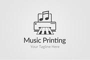 Music Printing Logo Template
