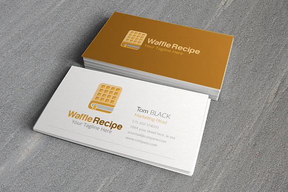 Waffle Recipe Logo Template in Logo Templates - product preview 3