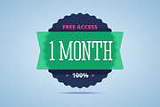 1 month free access badge