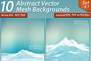 10 Abstract Vector Mesh Backgrounds