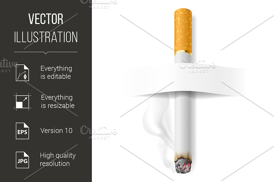Realistic cigarette in Graphics - product preview 8
