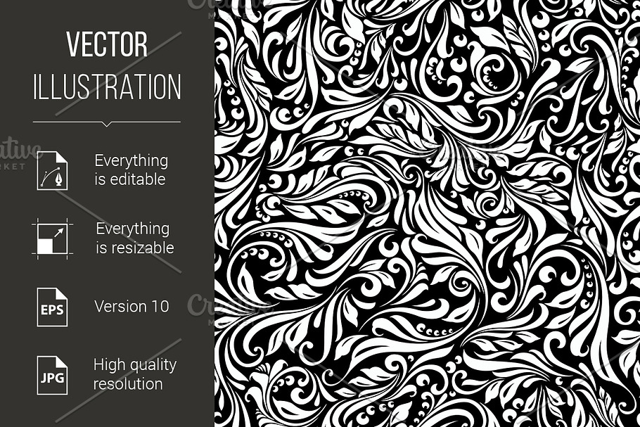 Black white pattern in Graphics - product preview 8