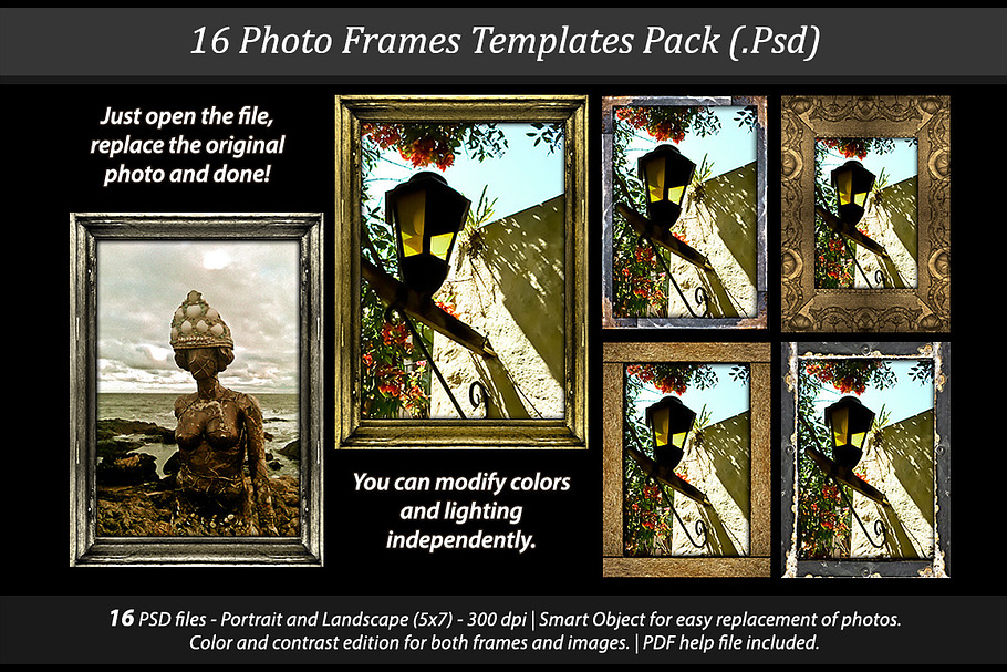 16 Photo Frames Templates Pack