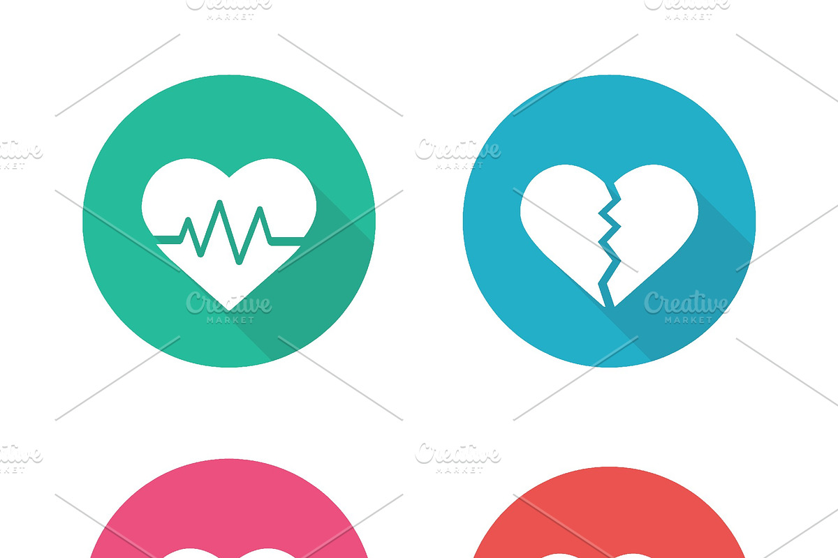 Heart shapes icons. Vector in Heart Icons - product preview 8
