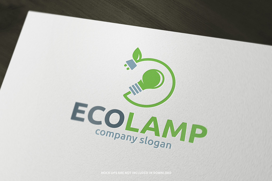 Eco Lamp Logo Template in Logo Templates - product preview 8