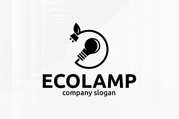Eco Lamp Logo Template in Logo Templates - product preview 2