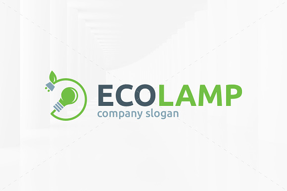 Eco Lamp Logo Template in Logo Templates - product preview 3