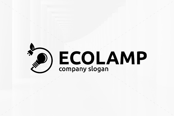 Eco Lamp Logo Template in Logo Templates - product preview 4