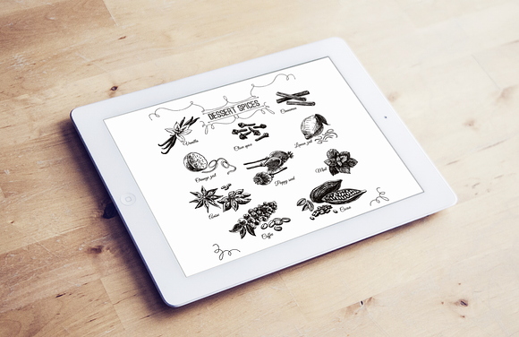 Hand drawn dessert spices in Illustrations - product preview 2