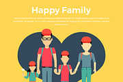 Happy Family Concept Banner Design