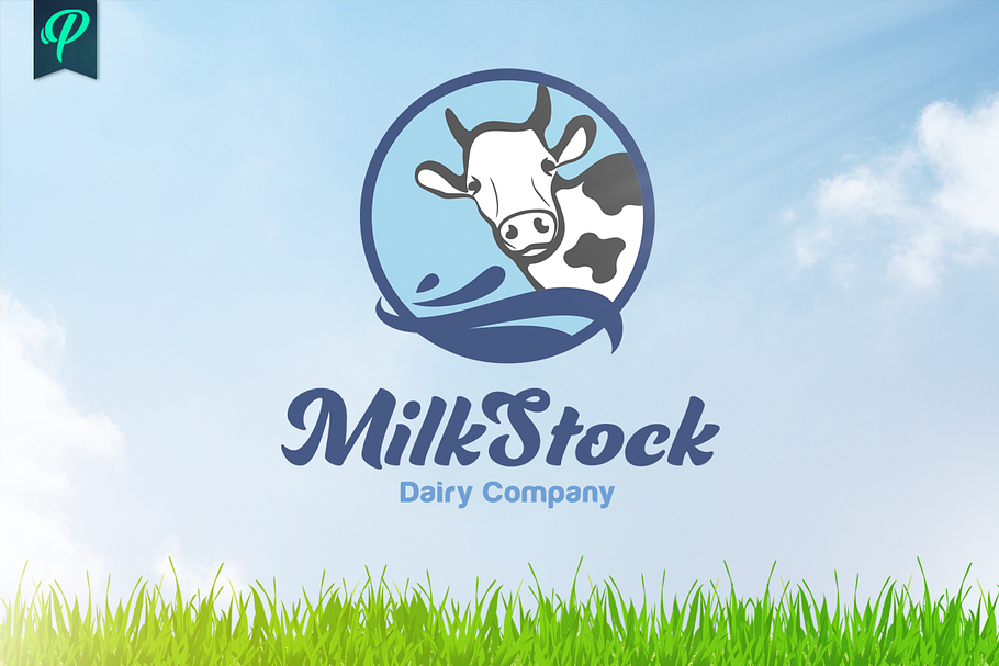MilkStock - Dairy Company Logo