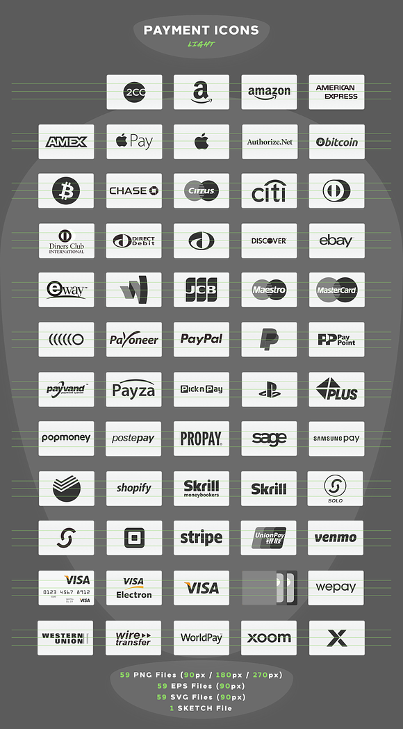 PAYMENT / CREDIT CARD VECTOR ICONS L in Credit Card Icons - product preview 2