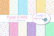 Pastel Stars Digital Paper