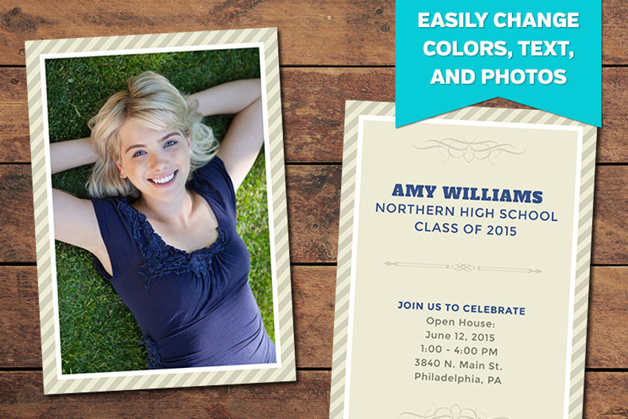 Tribute Graduation Announcement in Card Templates - product preview 8