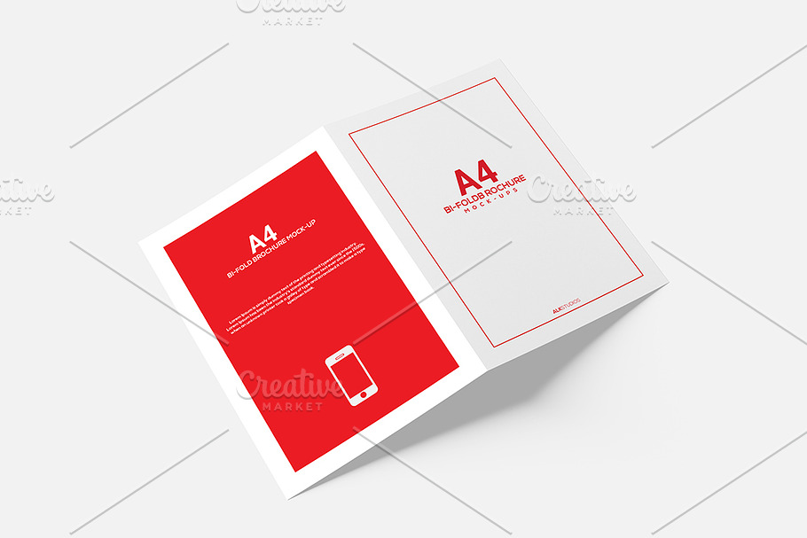 A4 A5 Bi-Fold Brochure Mock-Up  in Print Mockups - product preview 8