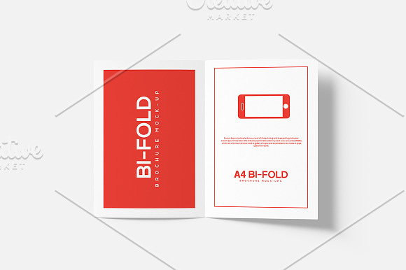 A4 A5 Bi-Fold Brochure Mock-Up  in Print Mockups - product preview 3