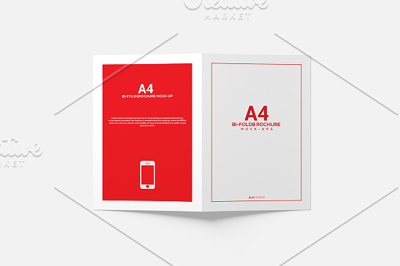 A4 A5 Bi-Fold Brochure Mock-Up  in Print Mockups - product preview 5