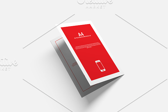 A4 A5 Bi-Fold Brochure Mock-Up  in Print Mockups - product preview 6