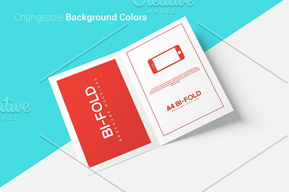 A4 A5 Bi-Fold Brochure Mock-Up  in Print Mockups - product preview 8