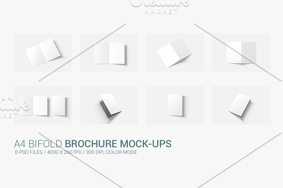 A4 A5 Bi-Fold Brochure Mock-Up  in Print Mockups - product preview 10