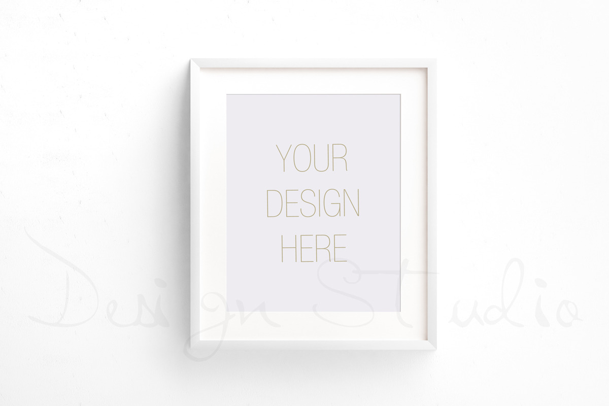 vertical & horizontal white frame in Print Mockups - product preview 8