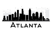 Atlanta City Skyline Silhouette