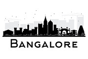 Bangalore City Skyline Silhouette