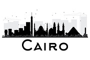Cairo City Skyline Silhouette