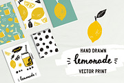Hand drawn lemonade prints