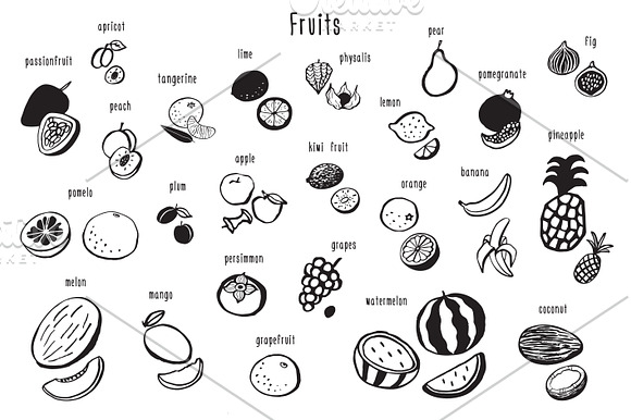 Fruits in Illustrations - product preview 1