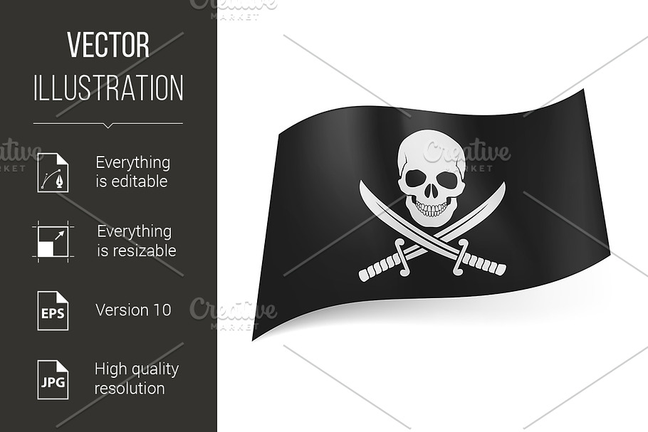 Pirate flag in Graphics - product preview 8