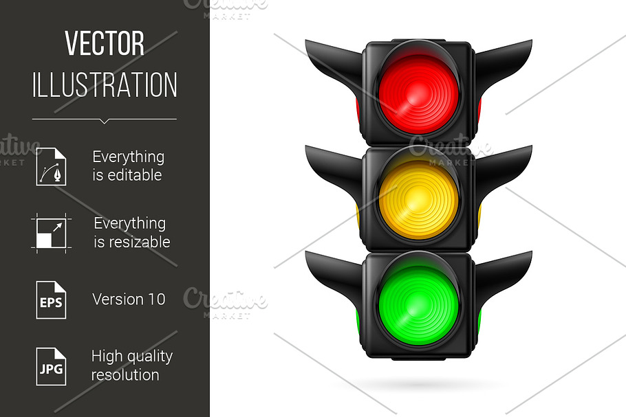 Traffic light in Graphics - product preview 8
